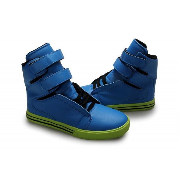 Women Blue Lime Green Supra TK Society High Top Shoes