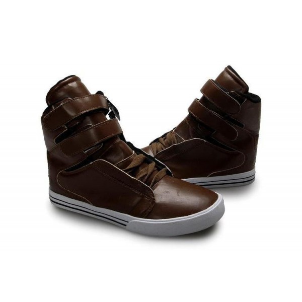 Men Supra Shoes Supra TK Society Coffee Brown High Top Shoes