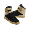 Men Supra Shoes Supra TK Society Black Gold High Top Shoes