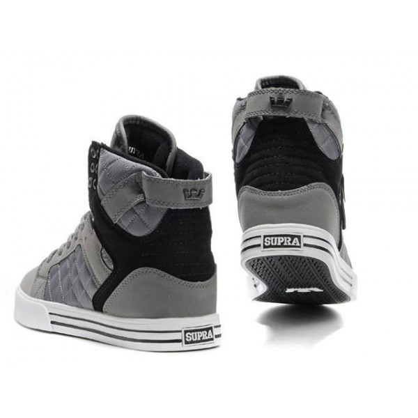 Men Supra Shoes Supra Muska Skytop Grey Black Skate Shoes