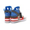 Men Supra Shoes Flag Pack Grey Blue Red White Supra Skytop 2 Shoes
