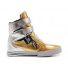 Men Supra Shoes Gold Silver Justin Bieber Supra TK Society Shoes