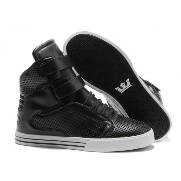 Men Supra TK Society Black White leather Shoes