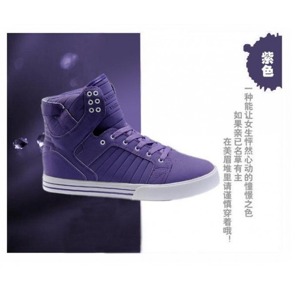 Men Supra Shoes Supra Muska Skytop Shoes Purple White