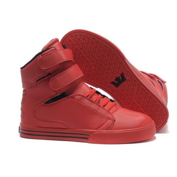 Men Supra Shoes Supra TK Society Red Leather Shoes Best Quality