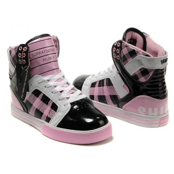 Women Pink Black Supra Muska Skytop Shoes White store