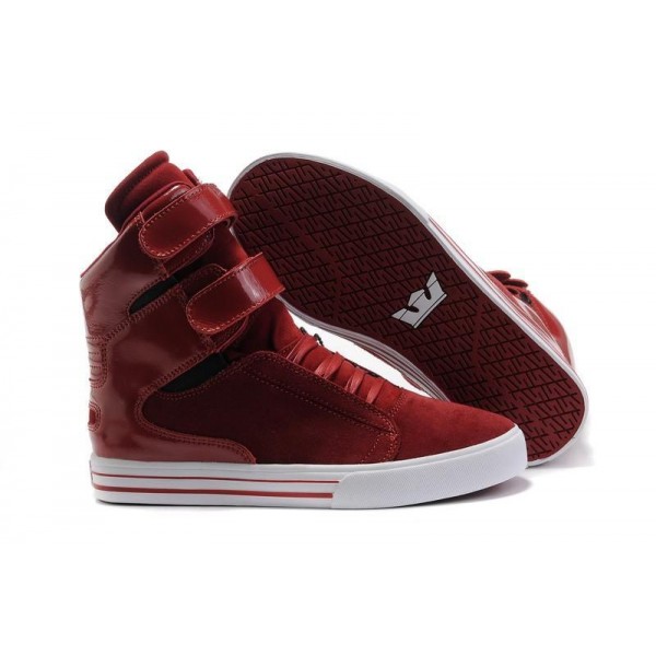 Men Supra Shoes Supra TK Society Red Suede Shoes