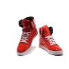 Women Red White Supra Skytop High Top Shoes