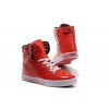 Women Red White Supra Skytop High Top Shoes