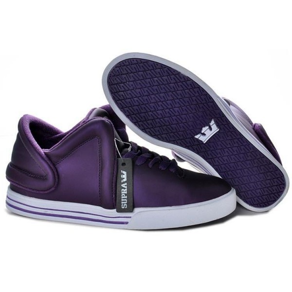 Men Supra Shoes Purple White Supra Falcon Shoes