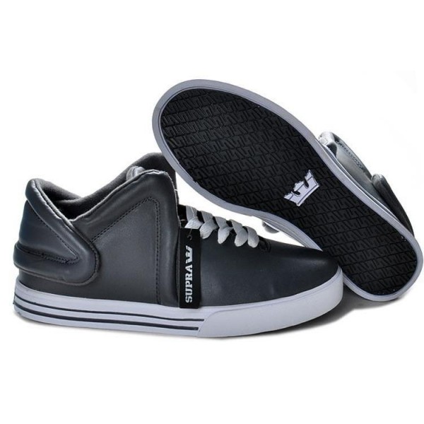 Men Supra Shoes Grey White Supra Falcon Shoes