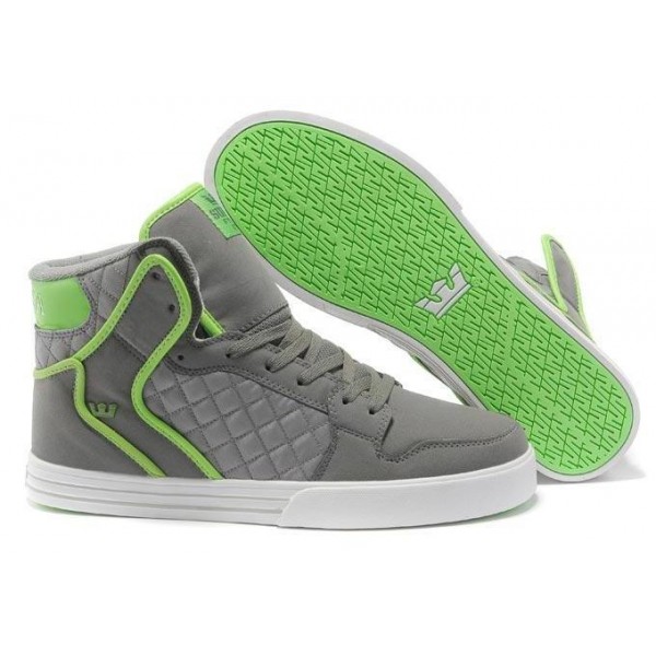 Men Supra Shoes Grey Green White Supra Shoes Vaiders