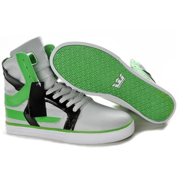 Men Supra Shoes White Green Black Supra Skytop 2 Shoes