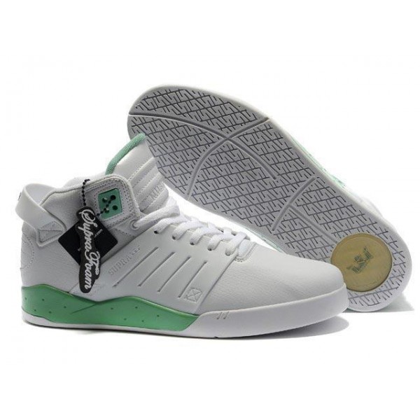 Men Supra Shoes White Green Supra Skytop 3 Shoes