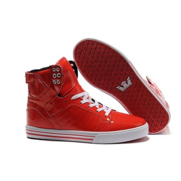Women Red Supra Skytop Shoes
