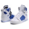 Men White Blue Supra Skytop Shoes