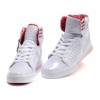Women White Red Supra Skytop Shoes