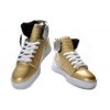 Men Supra Shoes Supra Skytop Shoes Gold Silver White