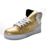 Men Supra Shoes Supra Skytop Shoes Gold Silver White