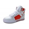 Men Supra Shoes White Red Silver Supra Skytop Shoes