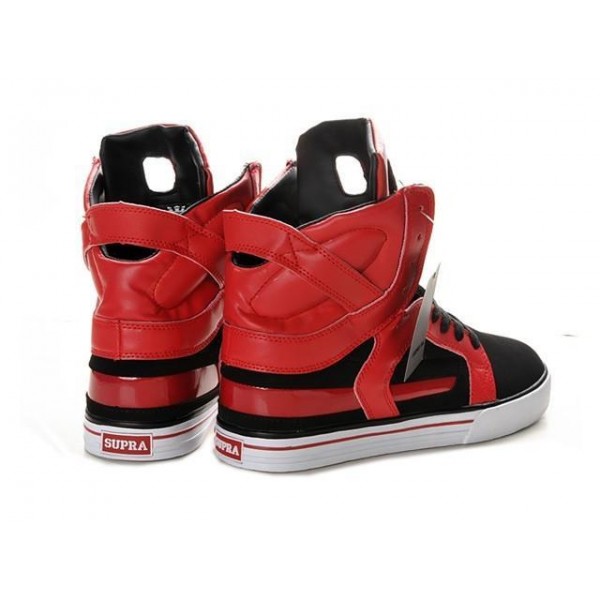 Men Supra Shoes Supra Muska Skytop Black Red 2 High Top Shoes