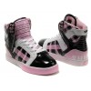Women Supra Skytop Shoes Pink Black