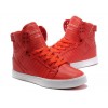 Women Supra Skytop Shoes In Red White