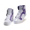 Women White Purple Supra Skytop Shoes