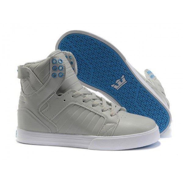 Men Supra Shoes Grey White Supra Skytop Shoes Sale Outlet