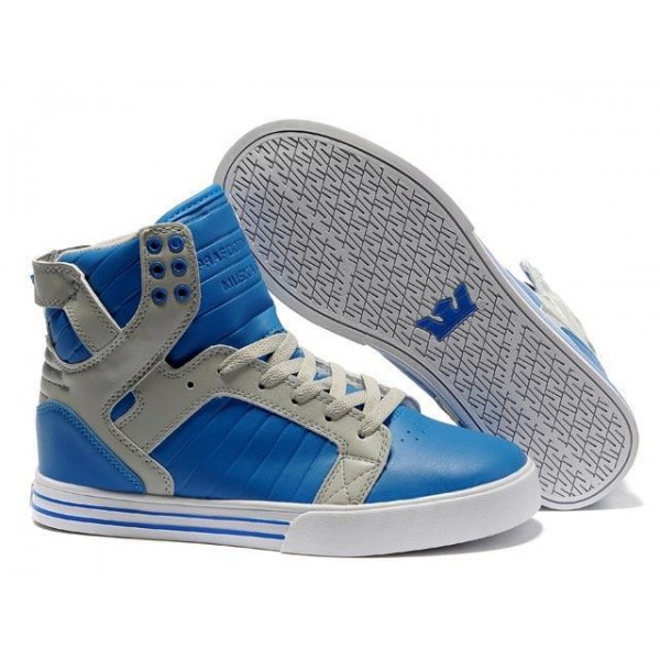 Men Supra Shoes Blue Grey White Supra Skytop Shoes
