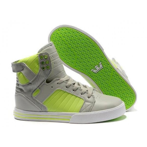 Men Supra Shoes Supra Skytop Shoes Grey Green