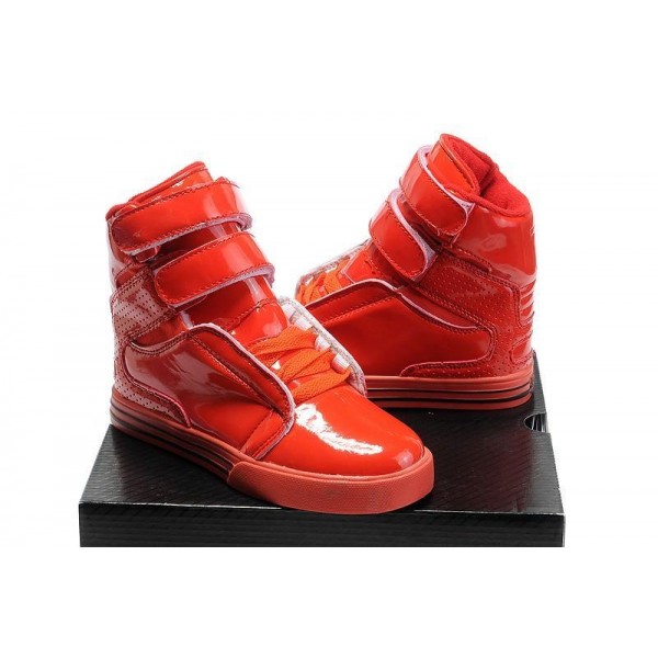 Supra Shoes Red Supra TK Society kid leather Shoes