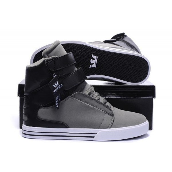 Men Supra Shoes Charcoal Grey Black Supra TK Society Shoes