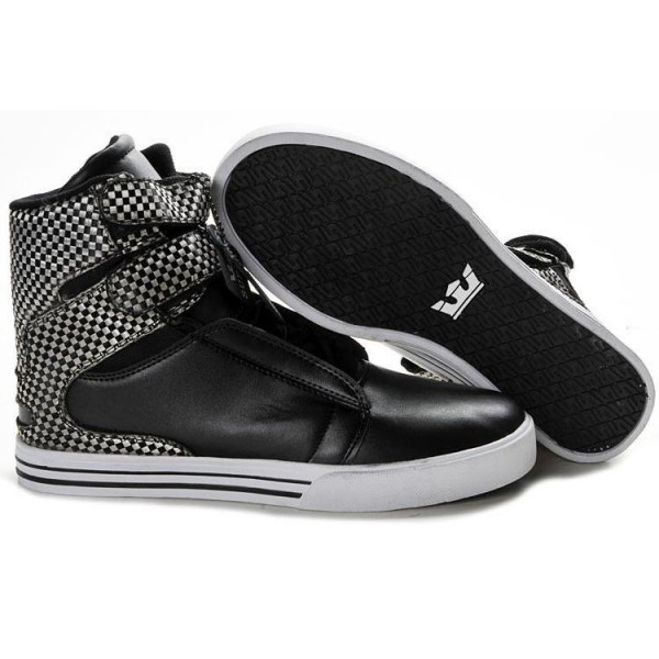 Men Supra Shoes Supra TK Society Black Silver White Shoes