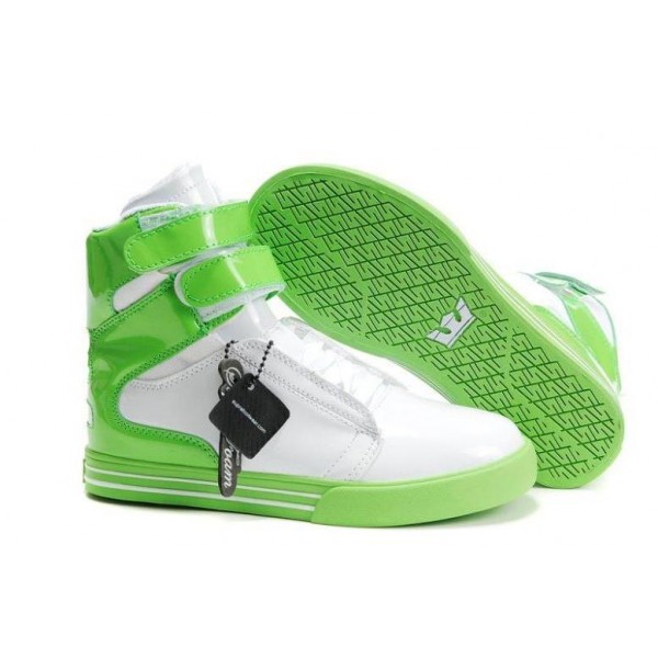 Women Green White Supra TK Society Shoes