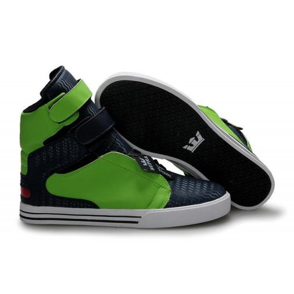 Men Supra Shoes Dark Blue Green White Supra TK Society Shoes