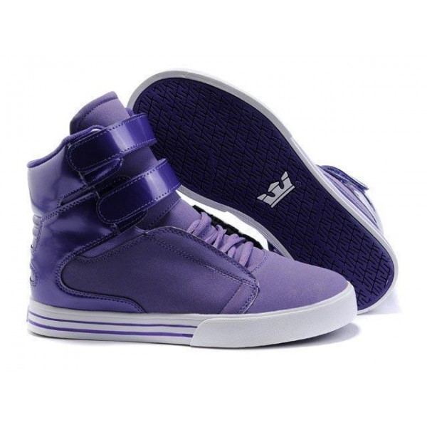 Men Supra TK Society Shoes In Purple White