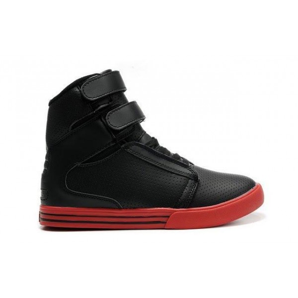 Men Supra Shoes Supra TK Society Shoes Black Red Perf