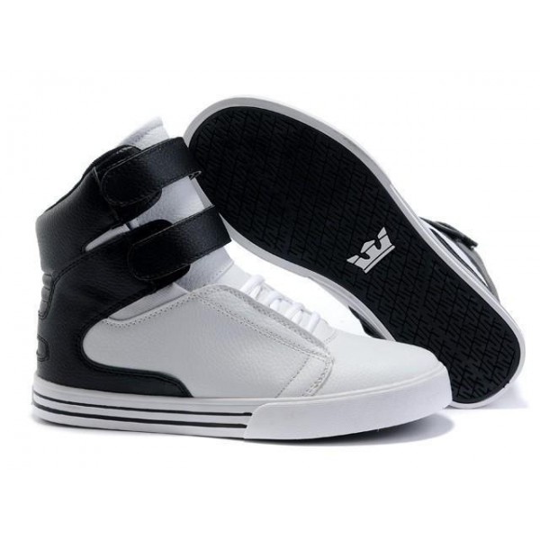 Men Supra Shoes White Black Supra TK Society High Top Shoes
