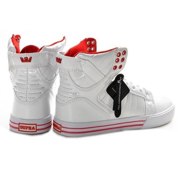 Men Supra Shoes Supra Skytop White Leather Shoes